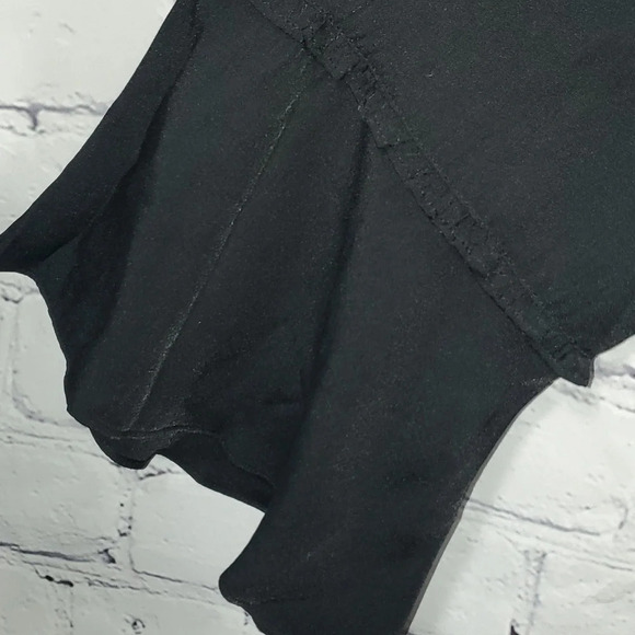 Ava &Viv Black Bell Sleeves Ruffled Trim Top - Picture 4 of 13